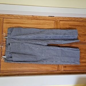 Striped Blue and White Jones New York 16W crop pants